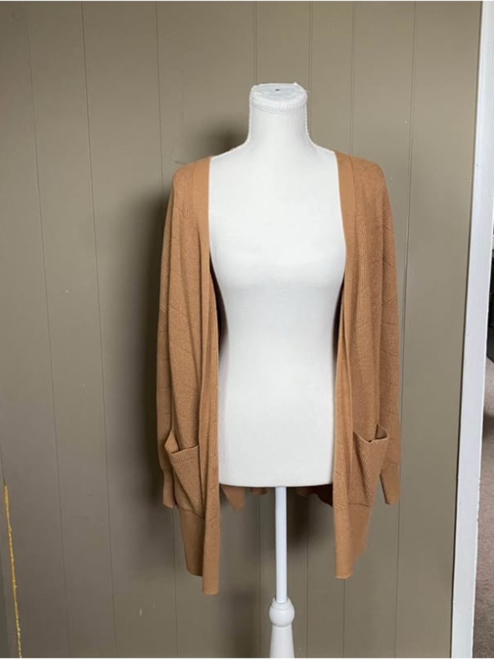 Maurices Open-Front Cardigan in Camel Brown